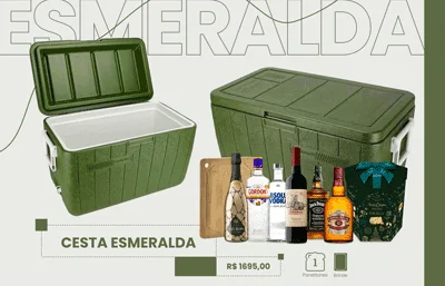 cesta de natal com alcool